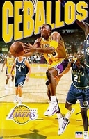 1996 Cedric Ceballos Los Angeles Lakers Original Starline Poster OOP
