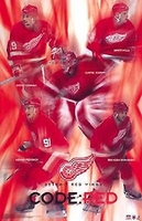 2002 Detroit Red Wings"Code Red" Original Starline Poster OOP
