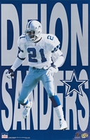 1997 Deion Sanders Letters  Dallas Cowboys Original Starline Poster OOP