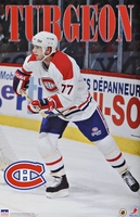 1996 Pierre Turgeon Montreal Canadiens Original Starline Poster OOP