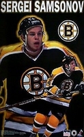 1999 Sergei Samsonov Boston Bruins Original Starline Poster OOP