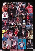 1998 Michael Jordan Through the Years Chicago Bulls Original Starline Poster OOP