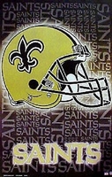 2001 New Orleans Saints Helmet Logo Original Starline Poster OOP