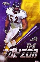 2001 Ray Lewis "The Rayzor" Baltimore Ravens Original Starline Poster OOP