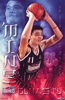 2002 Yao Ming Houston Rockets Original Starline Poster OOP