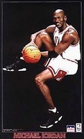 1998 Michael Jordan Portrait Chicago Bulls Original Starline Poster OOP
