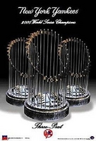 2000 New York Yankees Championship Trophies Original Starline Poster OOP