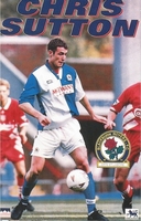 CHRIS SUTTON BLACKBURN ROVERS Original Starline Poster MINI Promo Piece 3x5