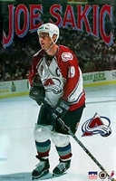 1997 Joe Sakic Colorado Avalanche Original Starline Poster OOP