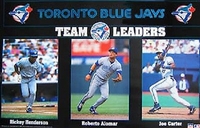 1993 Toronto Blue Jays Team Leaders Starline Poster OOP w/ Alomar Henderson