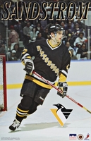 1995 Tomas Sandstrom Pittsburgh Penguins Original Starline Poster OOP