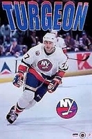 1993 Pierre Turgeon New York Islanders Original Starline Poster OOP