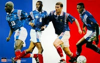 1998 FRANCE World Cup Team Collage ZIDANE Original Starline Poster OOP