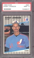1989 Fleer #381 Randy Johnson (R) PSA 9 MINT EXPOS