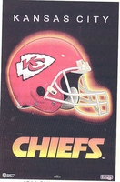 1993 Kansas City Chiefs Helmet Original Norman James  Poster OOP