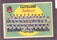 1959 Topps #476 CLEVELAND INDIANS TEAM EX-MT crease free