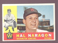 1960 Topps #231 Hal Naragon EXMT/NM  WASHINGTON SENATORS crease free