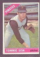 1966 Topps #441 Tommie Sisk EXMT/NM PITTSBURGH PIRATES crease free