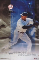 2002 Bernie Williams Powerball New York Yankees  Original Starline Poster OOP