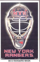 NEW YORK RANGERS MASK Original Norman James Poster MINI Promo Piece 3x5