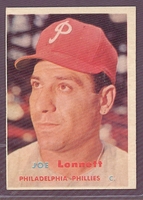 1957 Topps #241 Joe Lonnett EX-MT PHILADELPHIA PHILLIES crease free