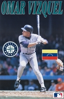 Omar Vizquel Seattle Mariners Venezuelan Flag Starline Poster OOP Very RARE