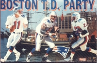 1995 New England Patriots Collage Original Starline Poster OOP w/ Bledsoe