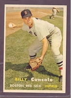 1957 Topps #399 Billy Consolo EX+ BOSTON RED SOX crease free