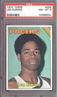 1975 Topps #259 Len Elmore PSA 8 NM-MT INDIANA PACERS