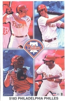 Burrell Abreu Rolen PHILADELPHIA PHILLIES Starline Poster MINI Promo Piece 3x5