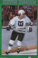 Kevin Dineen HARTFORD WHALERS Original Starline Poster MINI Promo Piece 3x5