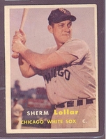 1957 Topps #023 Sherm Lollar EX CHICAGO WHITE SOX crease free