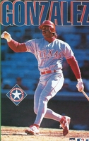 Juan Gonzalez TEXAS RANGERS Original Starline Poster MINI Promo Piece 3x5