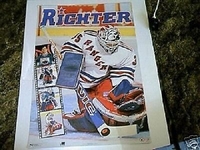 1994 Mike Richter New York Rangers Filmstrip Original Norman James Poster OOP