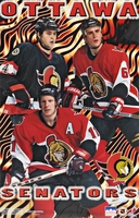1998 Ottawa Senators Original Starline Poster OOP Alfredsson, Redden & Phillips