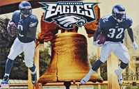1996 Philadelphia Eagles Collage Original Starline Poster OOP w/ Peete & Watters