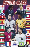 1998 World Cup Team Collage RONALDO,ZIDANE,SHEARER Original Starline Poster OOP