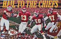 1997 Kansas City Chiefs Collage Original Starline Poster OOP Thomas Bono Smith