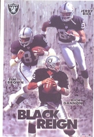 2001 Oakland Raiders Collage "Black Reign" Starline Poster OOP Rice Brown Gannon