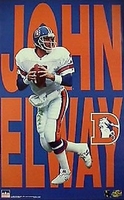 1997 John Elway Letters Denver Broncos Original Starline Poster OOP