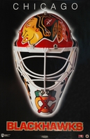 1997 Chicago Black Hawks Mask Original Norman James Poster OOP