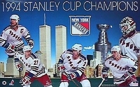 1994 New York Rangers Stanley Cup Champs Starline Poster OOP Messier Twin Towers