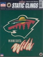12 Minnesota Wild 6 inch Static Cling Stickers