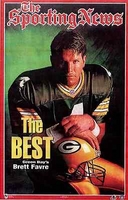 1997 Brett Favre "The Best"  Sporting News GB Packers Norman James Poster OOP