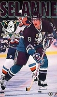 1996 Teemu Selanne Anaheim Ducks Original Starline Poster OOP
