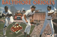 1995 Baltimore Orioles Collage Original Starline Poster OOP Ripken Mussina