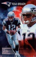 2002 Tom Brady New England Patriots Original Starline Poster OOP