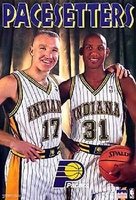 1997 Indiana Pacers "Pacesetters" Original Starline Poster OOP Miller Mullin