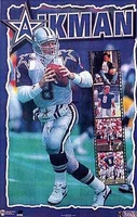 1995 Troy Aikman Dallas Cowboys Original Norman James Poster OOP