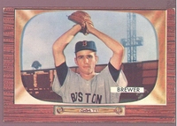1955 Bowman #178 Tom Brewer EX BOSTON RED SOX crease free